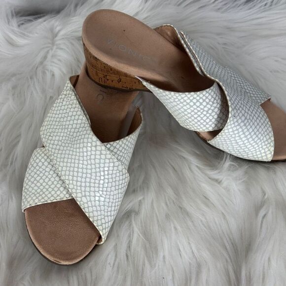 Vionic Leticia Women's Sandals Embossed Lizard Print Wedge Slide Size 6 - Picture 1 of 6